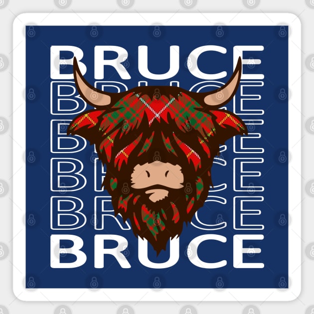Clan Bruce - Hairy Coo Magnet by Taylor'd Designs